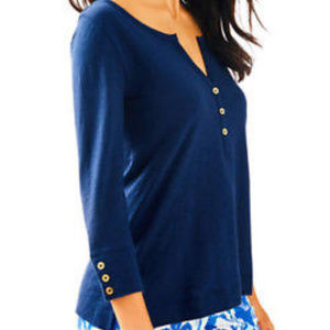 NWT Lilly Pulitzer Barlow Top XS Navy
